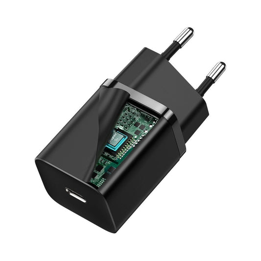 Baseus Super Si 1C Schnellladegerät USB Typ C 30W Power Delivery Quick Charge schwarz (CCSUP-J01)