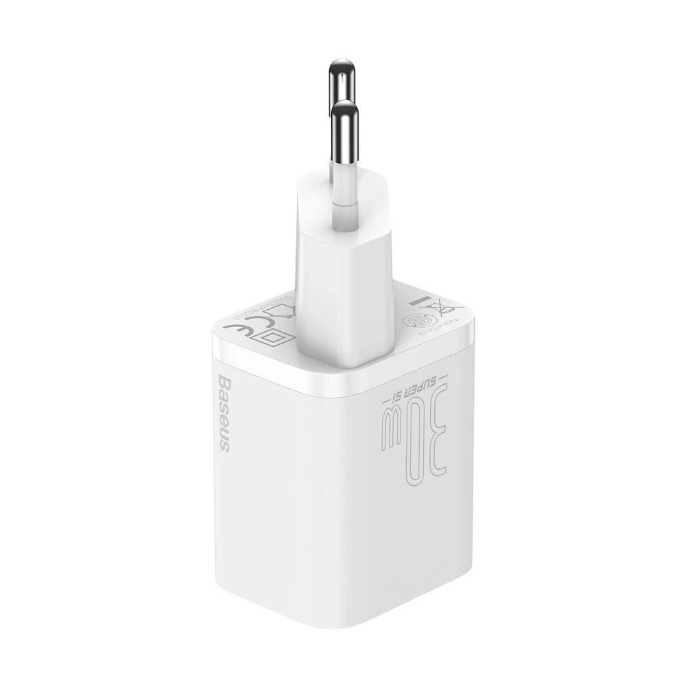 Baseus Super Si 1C Schnellladegerät USB Typ C 30W Power Delivery Quick Charge weiß (CCSUP-J02)