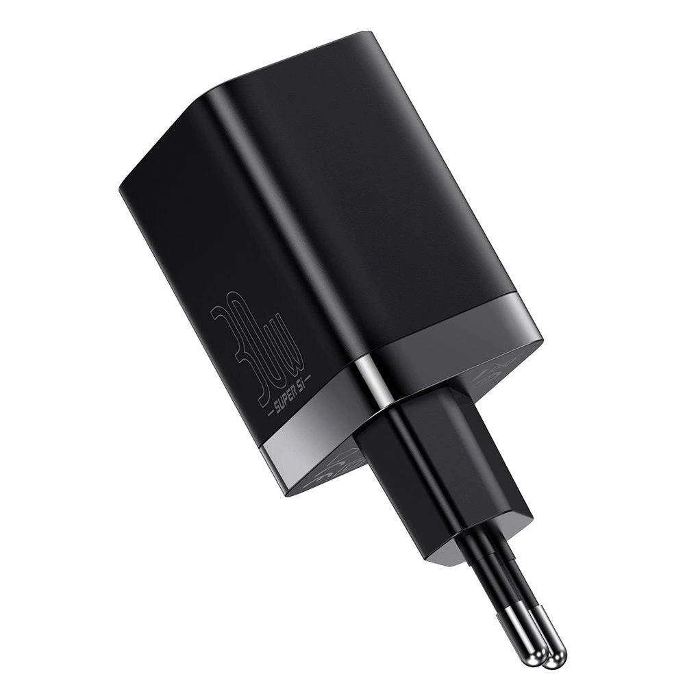 Baseus Super Si Pro Schnellladegerät USB / USB Type C 30W Power Delivery Quick Charge schwarz (CCSUPP-E01)