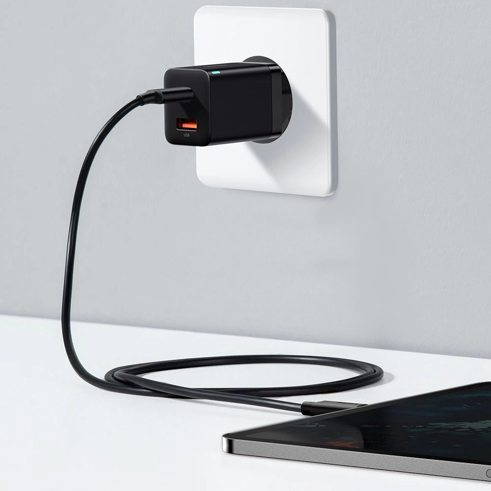 Baseus Super Si Pro Schnellladegerät USB / USB Type C 30W Power Delivery Quick Charge schwarz (CCSUPP-E01)