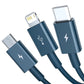 Baseus Superior 3in1 USB-Kabel - Lightning / USB Typ C / Micro-USB 3,5 A 1,5 m blau (CAMLTYS-03)