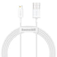 Baseus Superior Kabel USB - Lightning 2,4A 1,5 m Weiß (CALYS-B02)