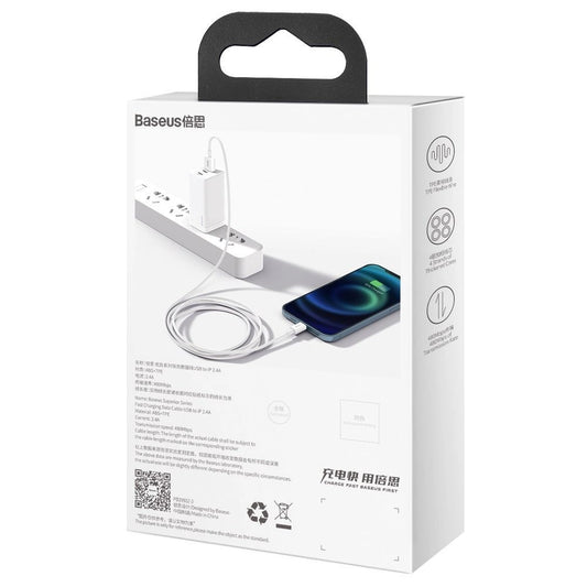 Baseus Superior Kabel USB - Lightning 2,4A 1,5 m Weiß (CALYS-B02)