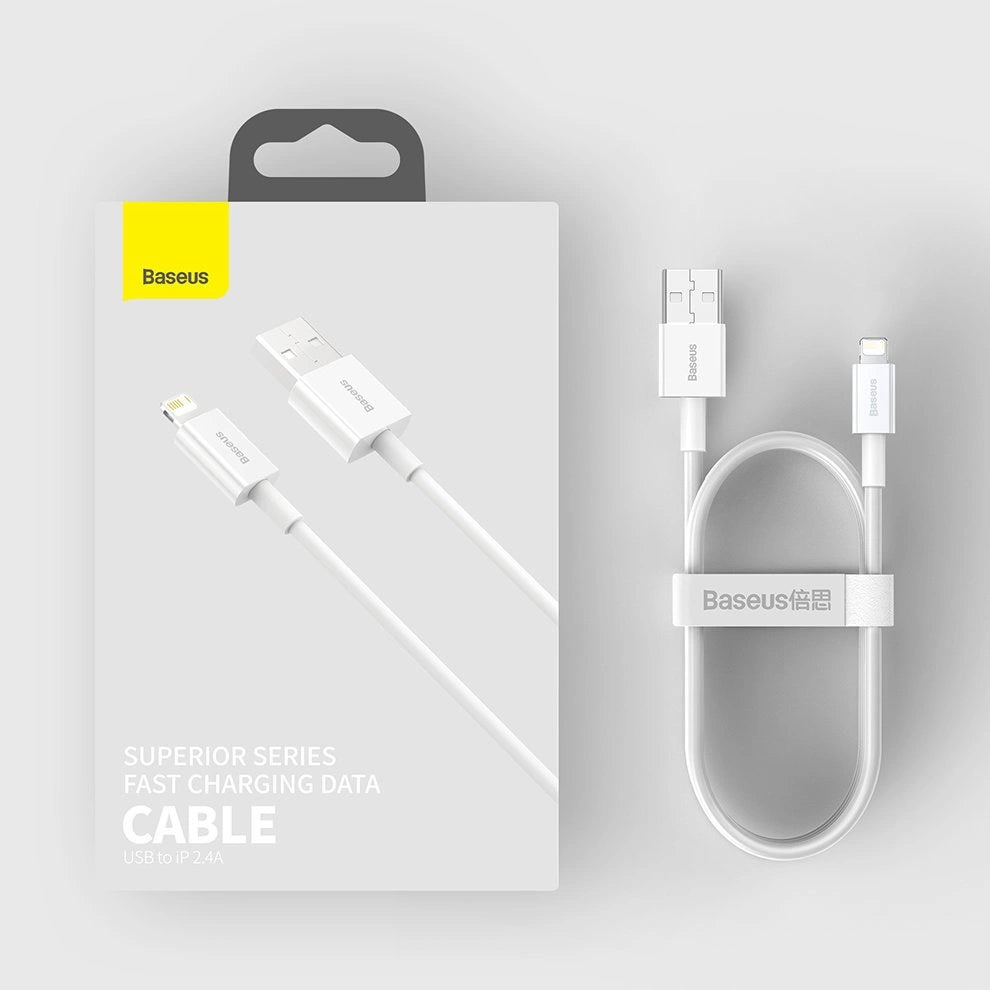 Baseus Superior Kabel USB - Lightning 2,4A 1,5 m Weiß (CALYS-B02)