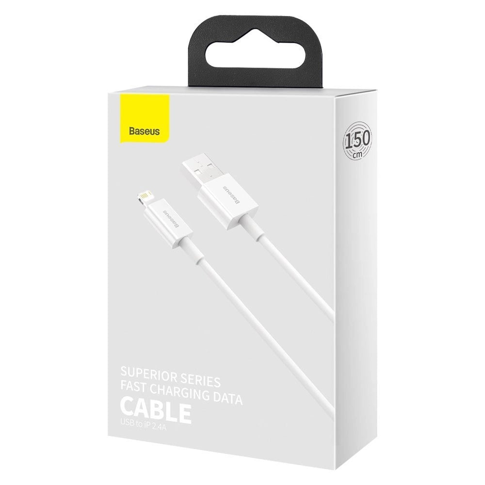 Baseus Superior Kabel USB - Lightning 2,4A 1,5 m Weiß (CALYS-B02)