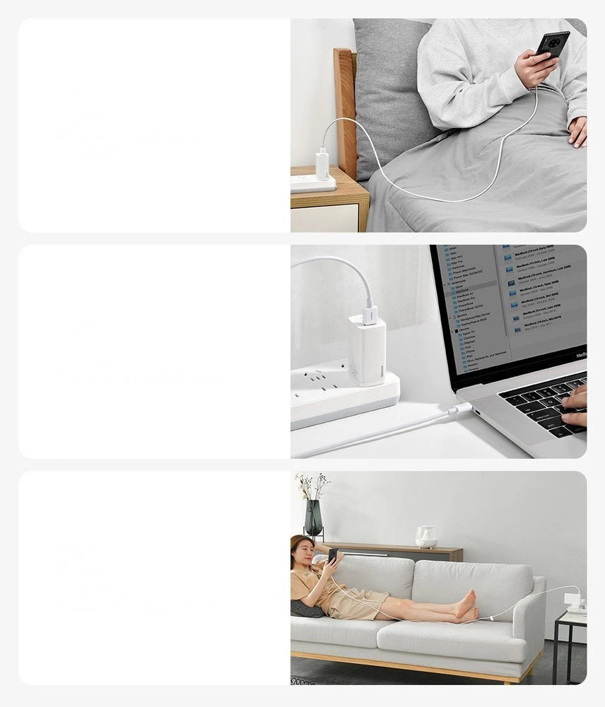 Baseus Superior Kabel USB - USB Typ C 6A 66W 1m weiß (CATYS-02)