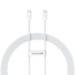 Baseus Superior Series II USB-C – USB-C 30 W 480 Mbit/s 2 m Kabel – Weiß