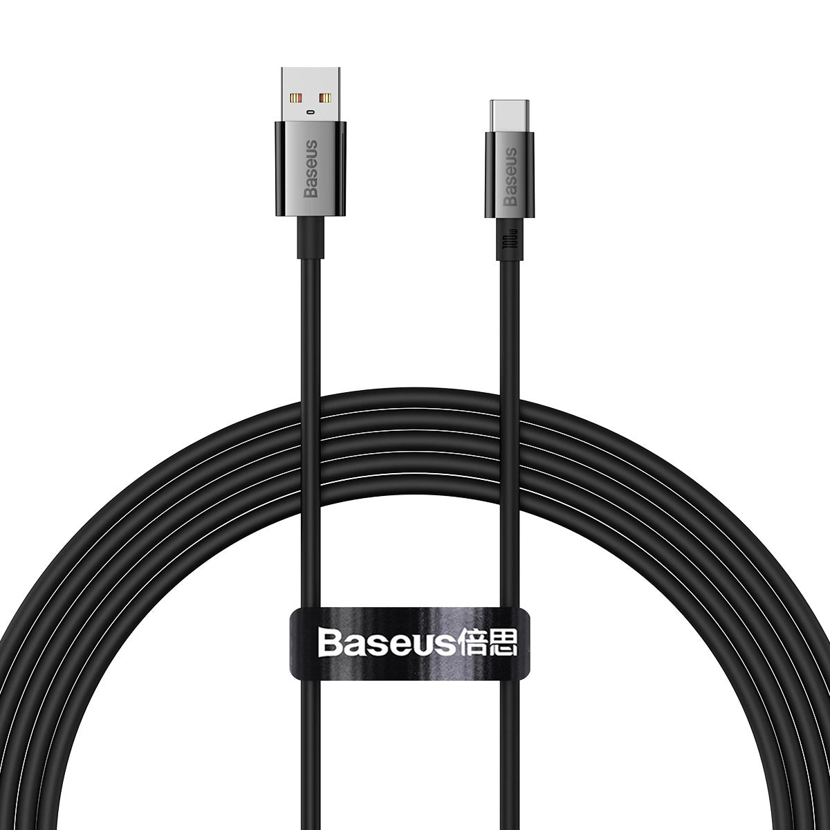 Baseus Superior Series USB-A / USB-C 100W-Kabel für Huawei / Honor 1,5 m – Schwarz