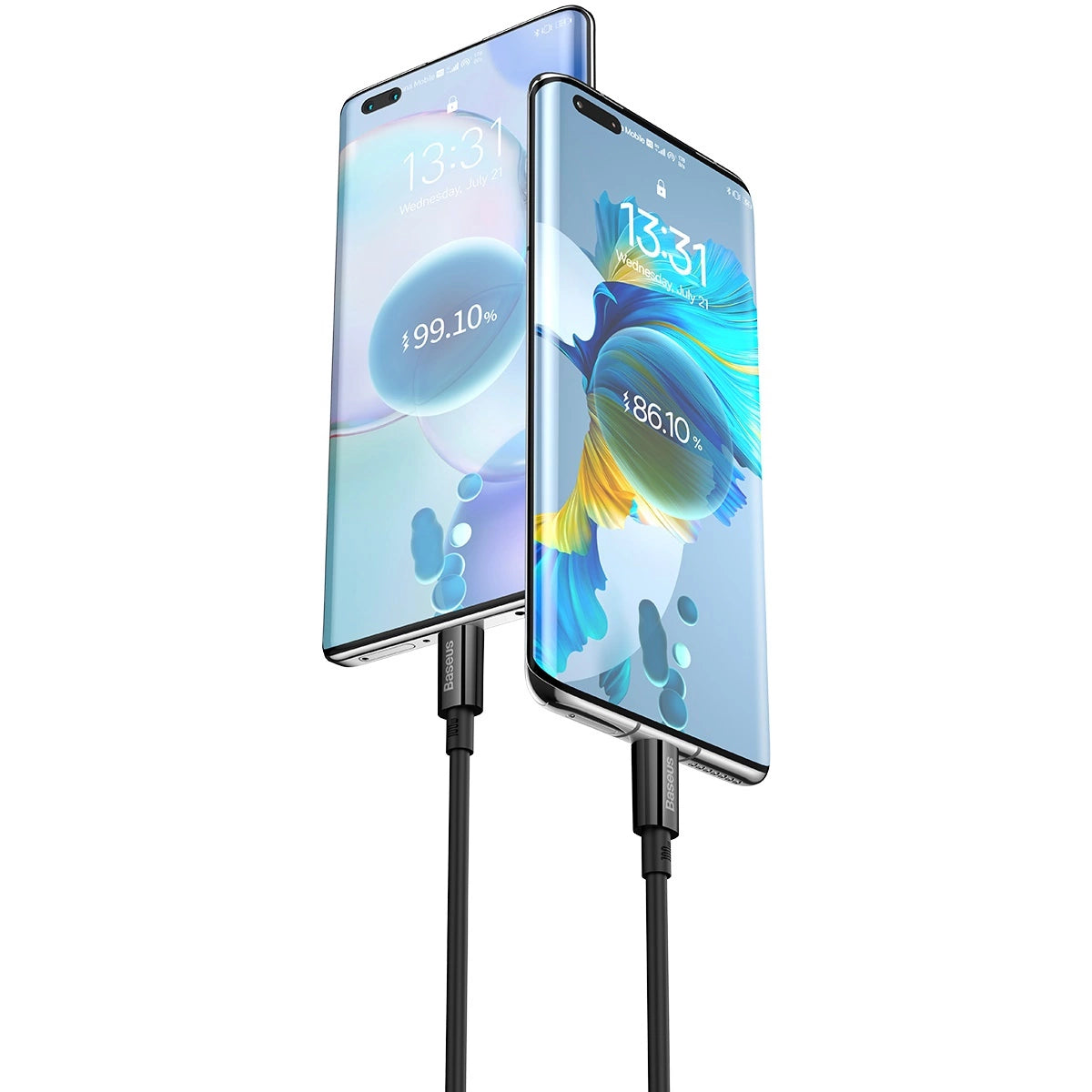 Baseus Superior Series USB-A / USB-C 100W-Kabel für Huawei / Honor 1,5 m – Schwarz