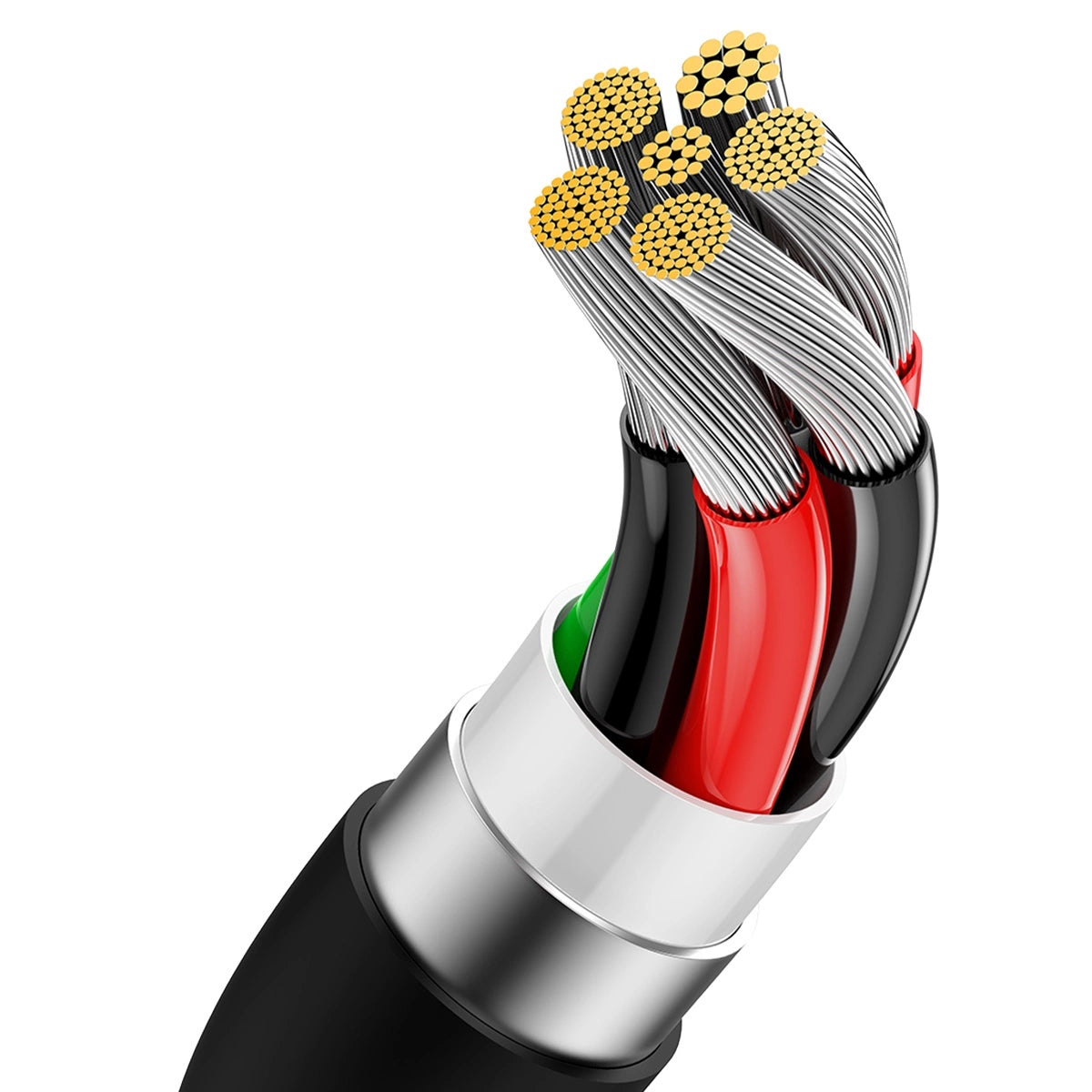 Baseus Superior Series USB-A / USB-C 100W-Kabel für Huawei / Honor 1,5 m – Schwarz