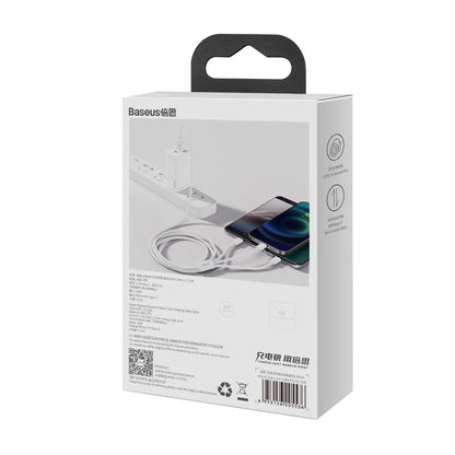 Baseus Superior Series USB-A - USB-C / Lightning / Micro-USB 3,5A-Kabel 1 m - Weiß