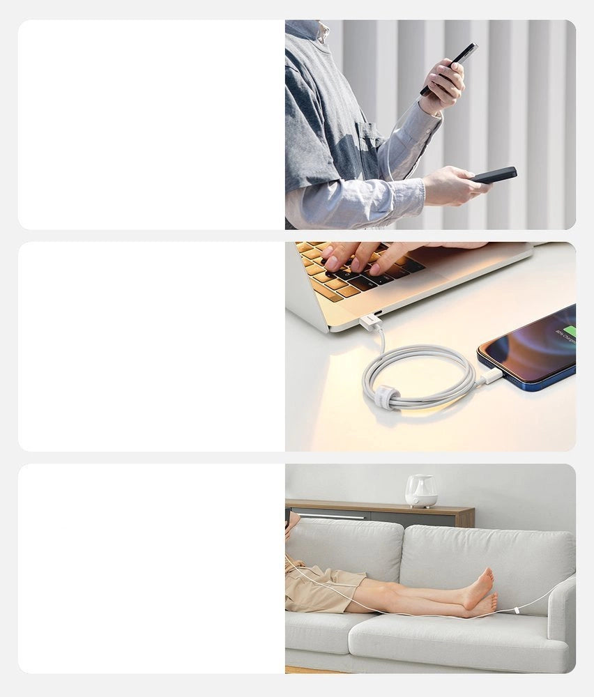 Baseus Superior USB-Kabel - Lightning 2,4 A 0,25 m Weiß (CALYS-02)