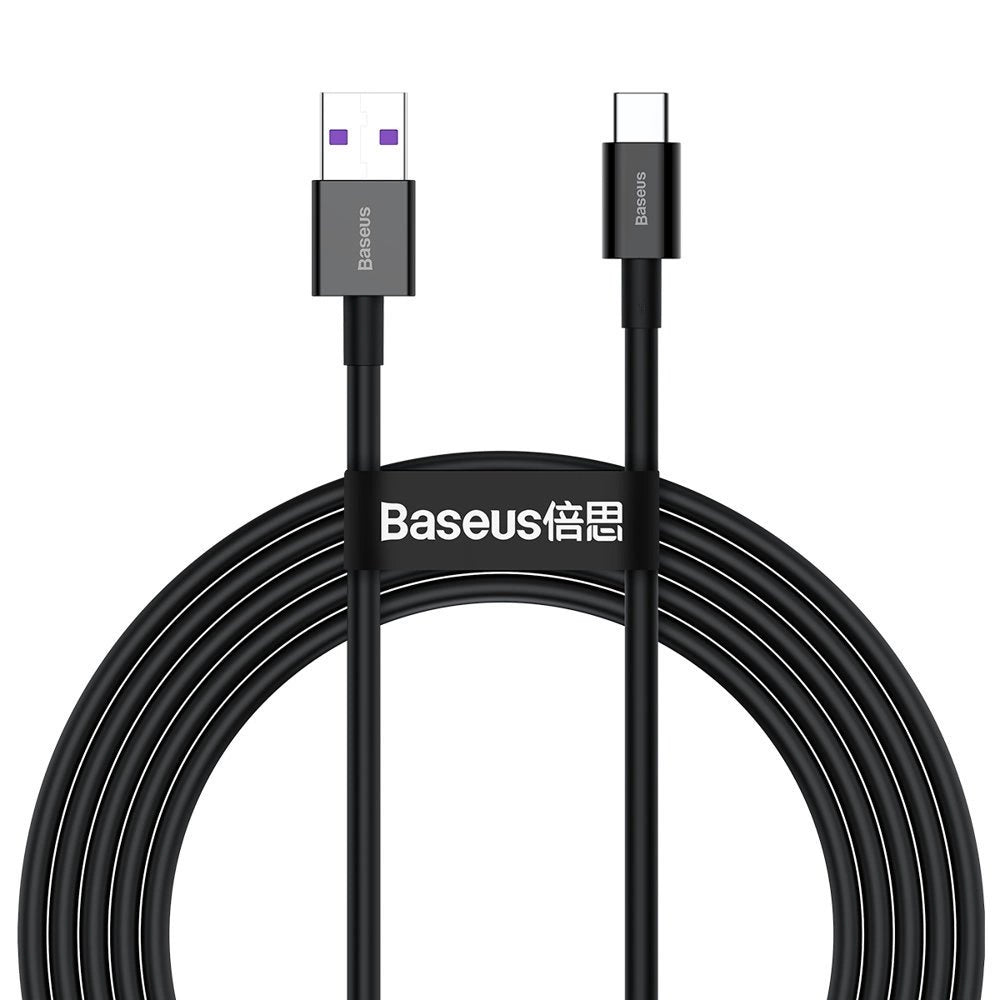 Baseus Superior USB-Kabel - USB Typ C 66 W (11 V / 6 A) Huawei SuperCharge SCP 2 m schwarz (CATYS-A01)
