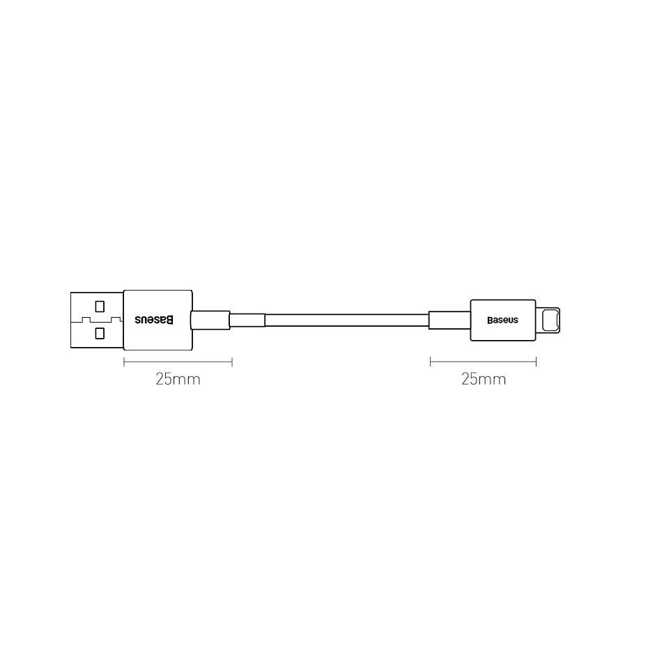 Baseus Superior USB - Lightning Kabel 2,4 A 2 m schwarz (CALYS-C01)