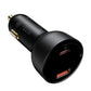 Baseus Superme schnelles Autoladegerät USB / USB Type C 100W PPS Quick Charge Power Delivery + USB Kabel Type C 100W (20V/5A) 1m schwarz (TZCCZX-01)