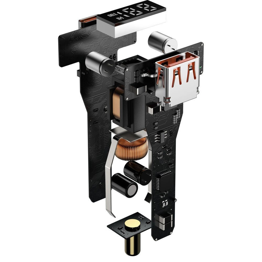 Baseus Superme schnelles Autoladegerät USB / USB Type C 100W PPS Quick Charge Power Delivery + USB Kabel Type C 100W (20V/5A) 1m schwarz (TZCCZX-01)