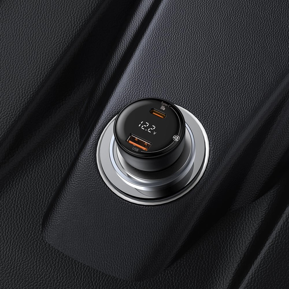 Baseus Superme szybka ładowarka samochodowa USB / USB Typ C 100W PPS Schnellladung Power Delivery czarny (CCZX-01)