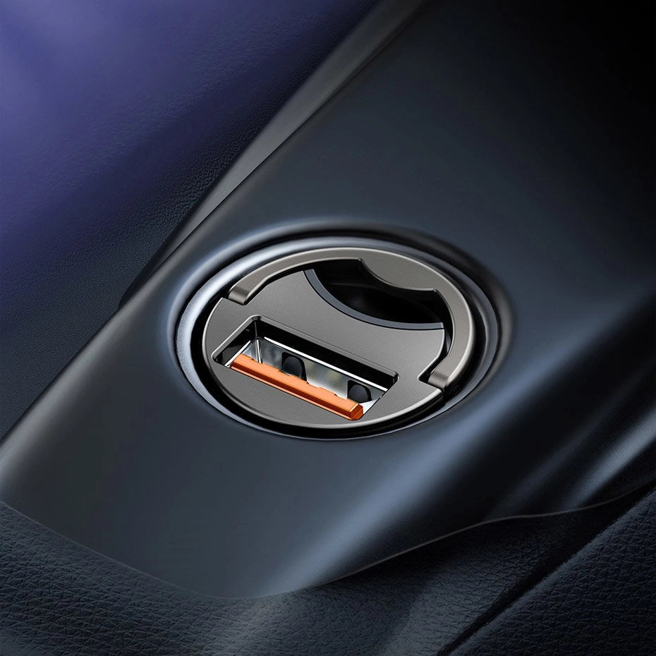 Baseus Tiny Star Mini Auto Ladegerät Autoadapter USB 30W Quick Charge 3.0 grau (VCHX-A0G)