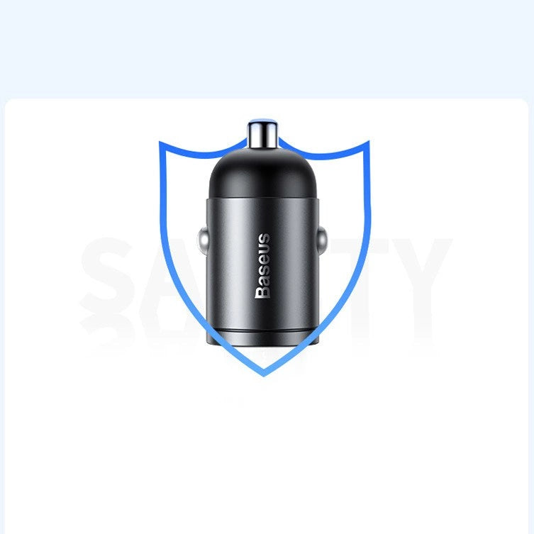 Baseus Tiny Star Mini Auto Ladegerät Autoadapter USB 30W Quick Charge 3.0 grau (VCHX-A0G)