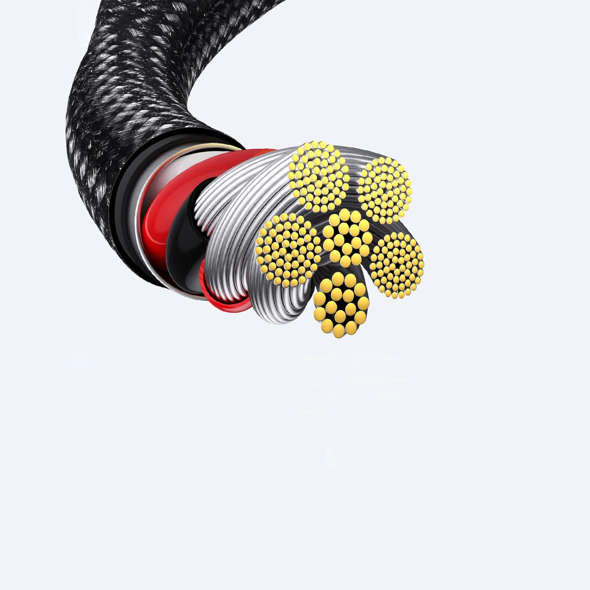 Baseus Tungsten Gold Kabel USB-A - USB-C 480Mb/s 100W 2m schwarz (CAWJ000101)