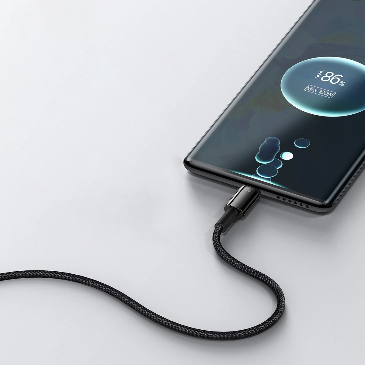 Baseus Tungsten Gold USB-A auf USB-C Kabel 480Mb/s 100W 1m Schwarz (CAWJ000001)