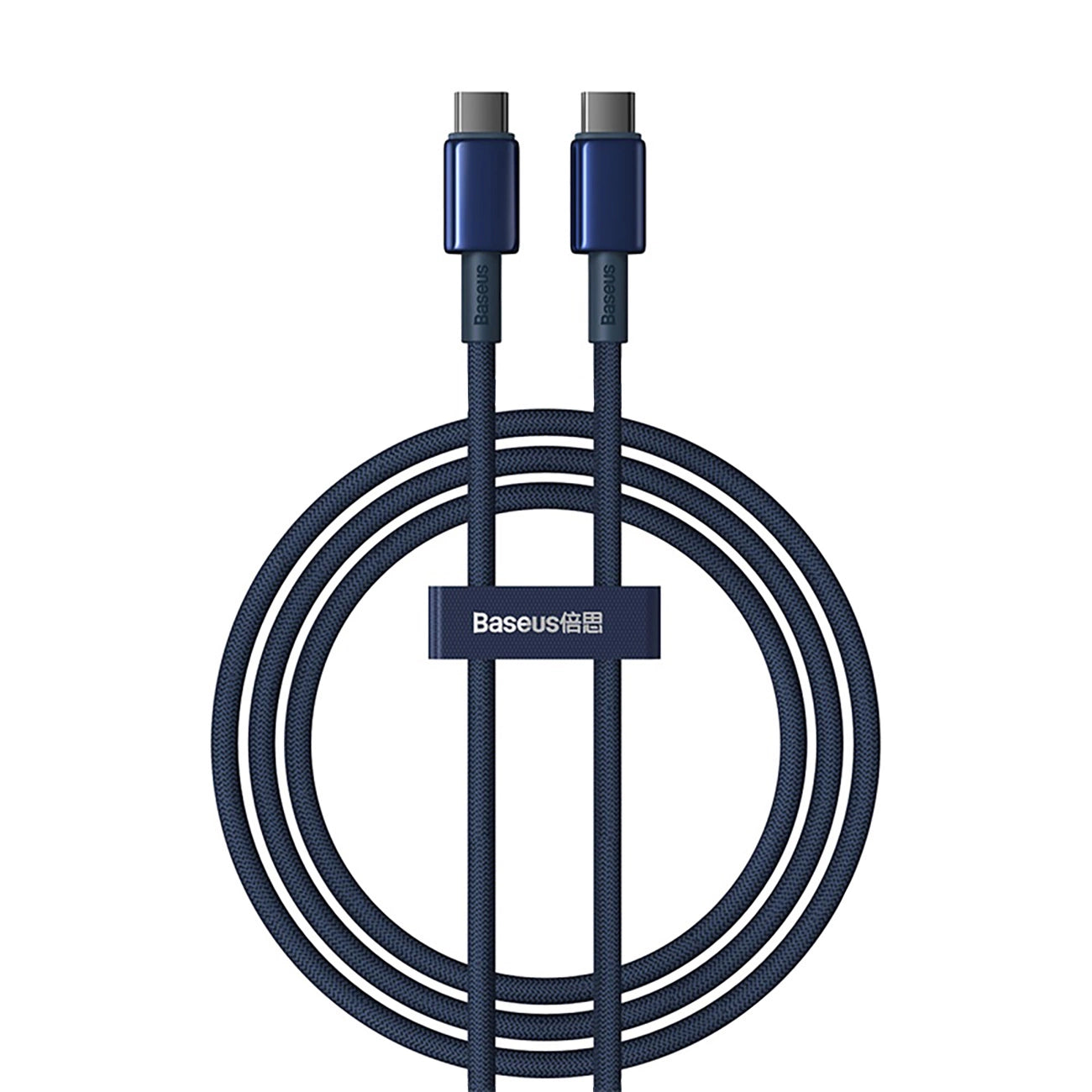 Baseus Tungsten Gold USB-C / USB-C 100W Kabel 1m - Marineblau
