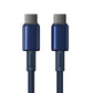 Baseus Tungsten Gold USB-C / USB-C 100W Kabel 1m - Marineblau