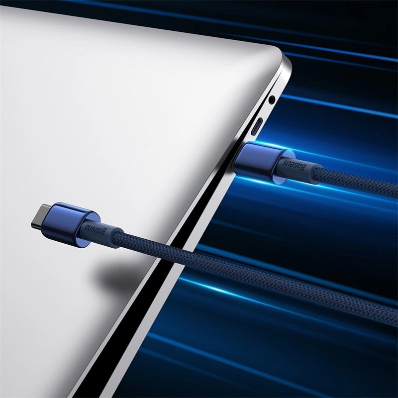 Baseus Tungsten Gold USB-C / USB-C 100W Kabel 1m - Marineblau