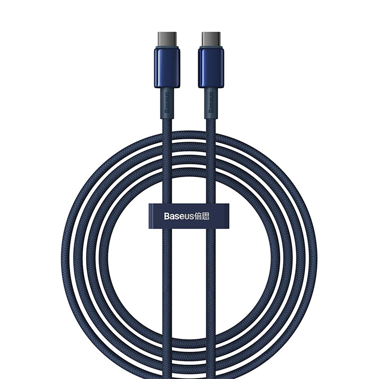 Baseus Tungsten Gold USB-C / USB-C 100W Kabel 2m - Marineblau