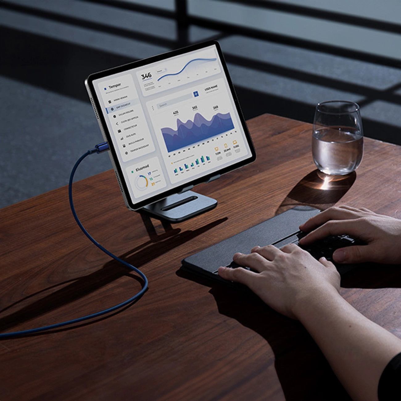 Baseus Tungsten Gold USB-C / USB-C 100W Kabel 2m - Marineblau