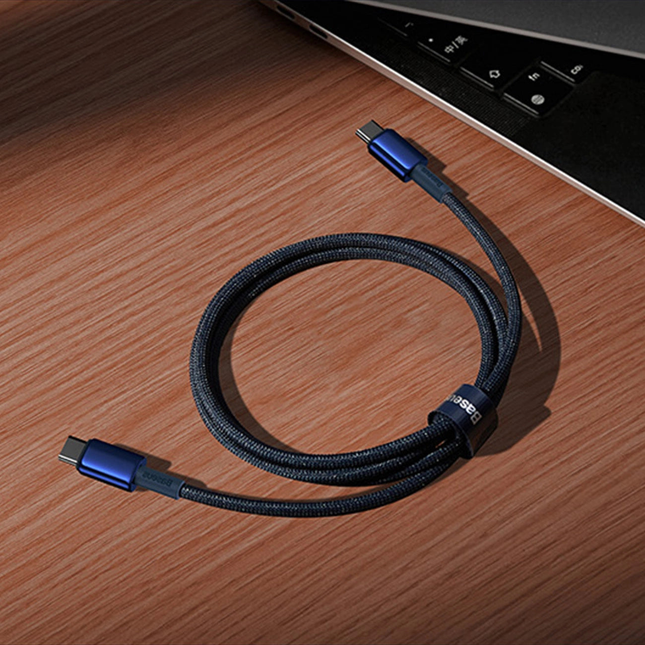Baseus Tungsten Gold USB-C / USB-C 100W Kabel 2m - Marineblau