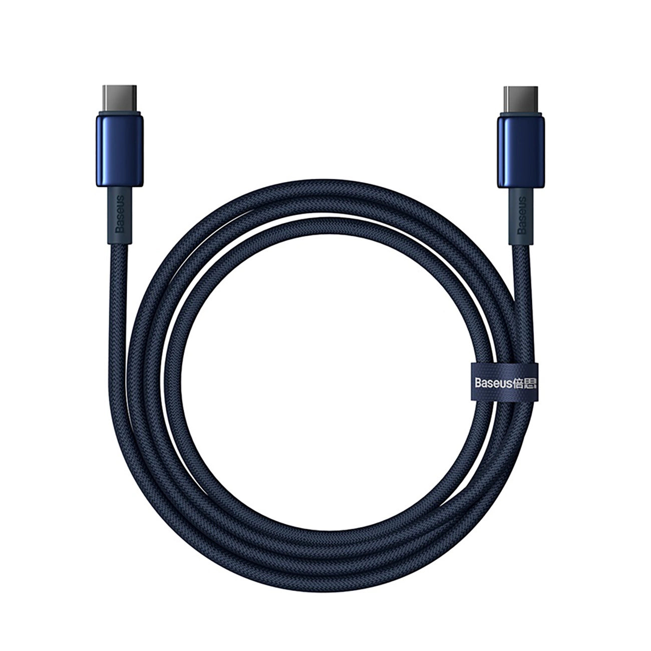 Baseus Tungsten Gold USB-C / USB-C 100W Kabel 2m - Marineblau