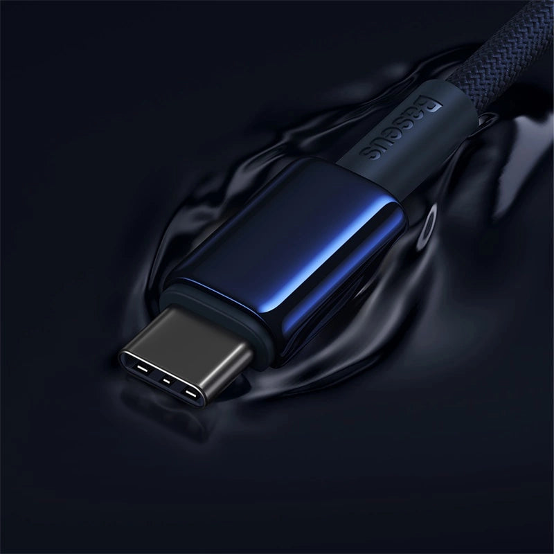 Baseus Tungsten Gold USB-C / USB-C 100W Kabel 2m - Marineblau