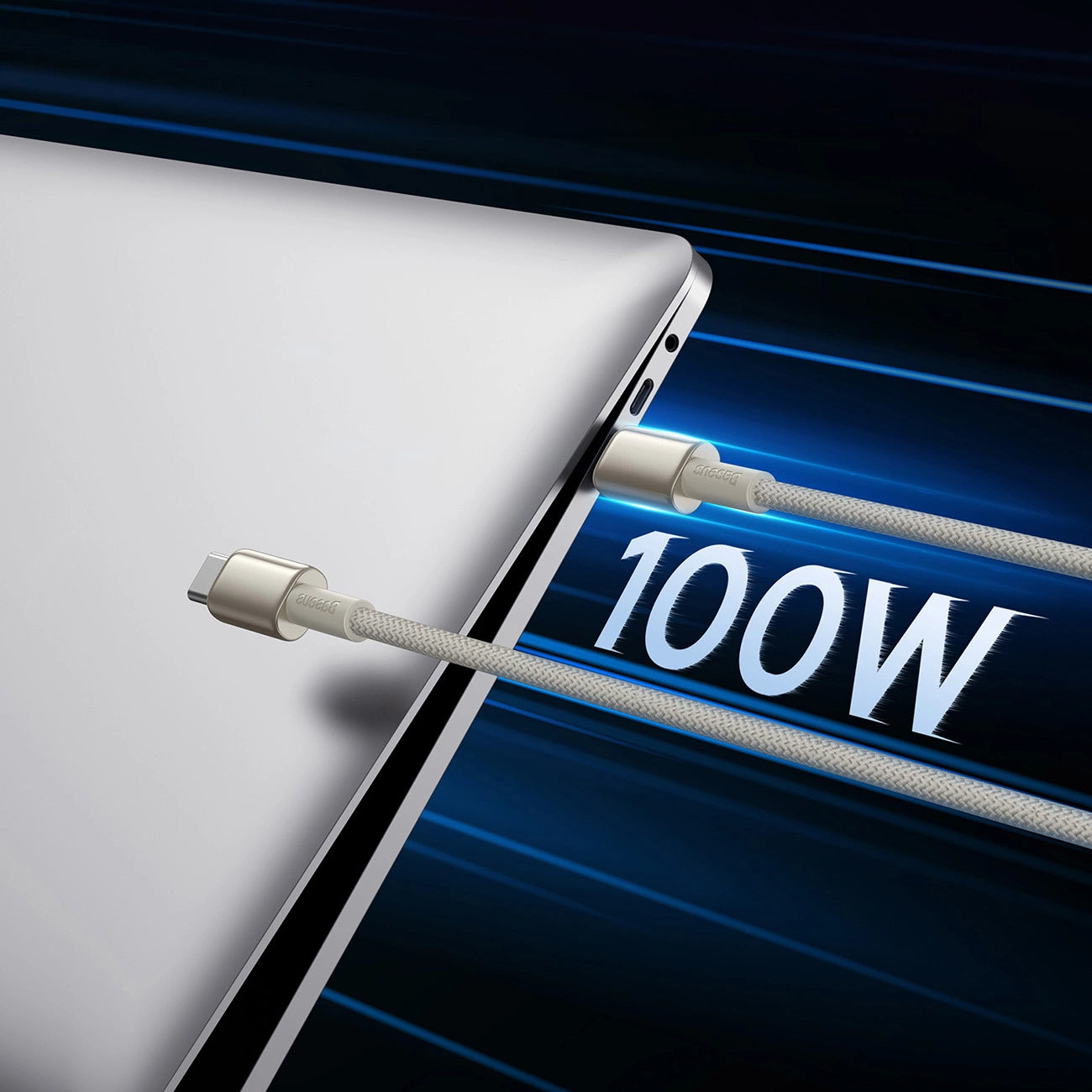 Baseus Tungsten Gold USB-C / USB-C-Kabel 100 W 1 m – Gold