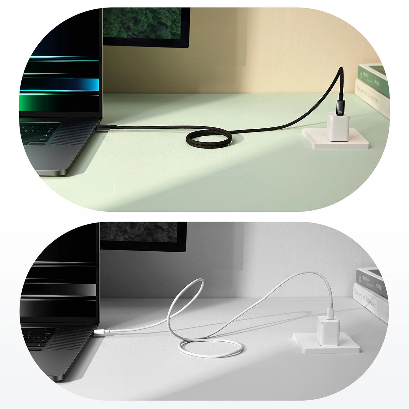 Baseus Tungsten Gold magnetisches USB-C / USB-C-Kabel 100 W 1 m – schwarz