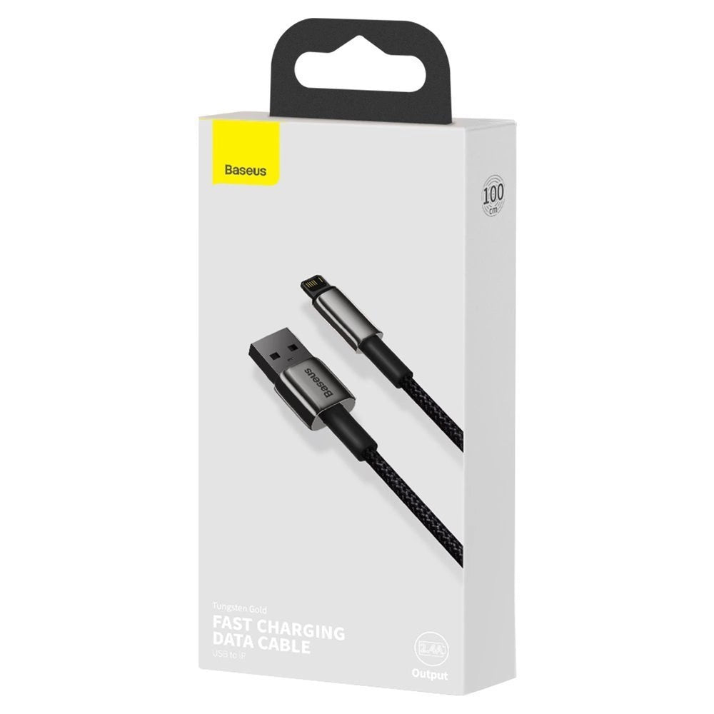 Baseus Tungsten kabel USB - Lightning 2,4 A 1 m schwarz (CALWJ-01)