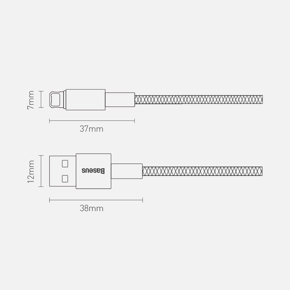 Baseus Tungsten kabel USB - Lightning 2,4 A 2 m schwarz (CALWJ-A01)