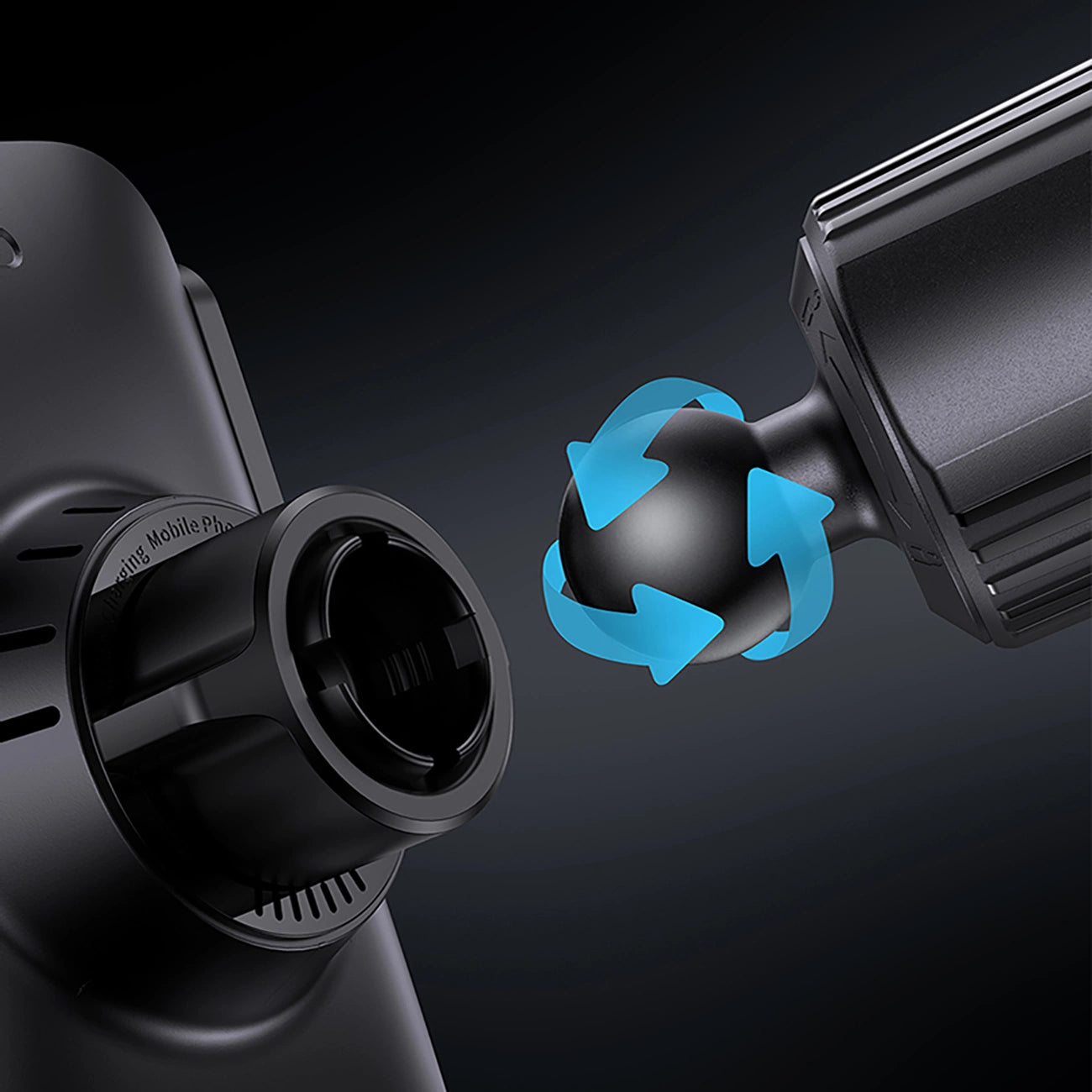 Baseus Wisdom Induktionsladegerät, Autotelefonhalter, schwarz (CGZX000001)