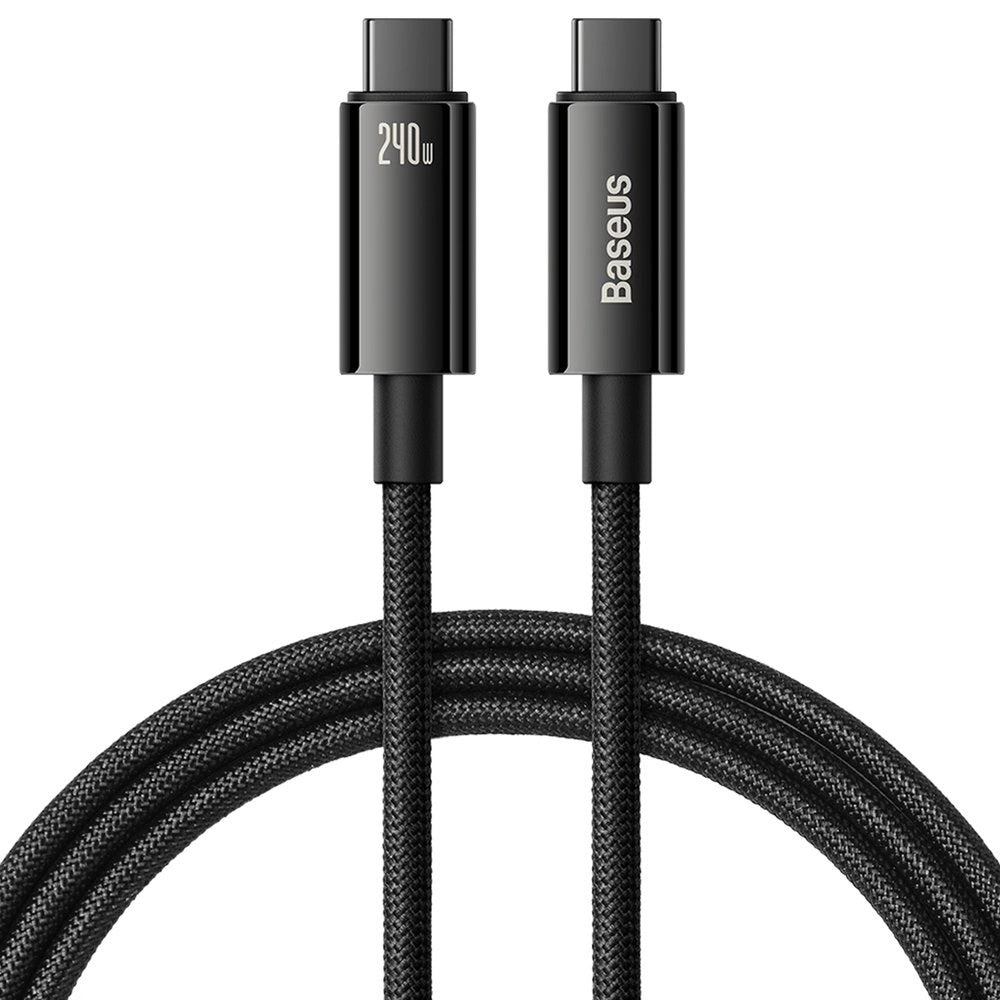 Baseus Wolfram Gold CAWJ040201 USB-C-Kabel (480 Mbit/s, 240 W, 3 m, Schwarz)