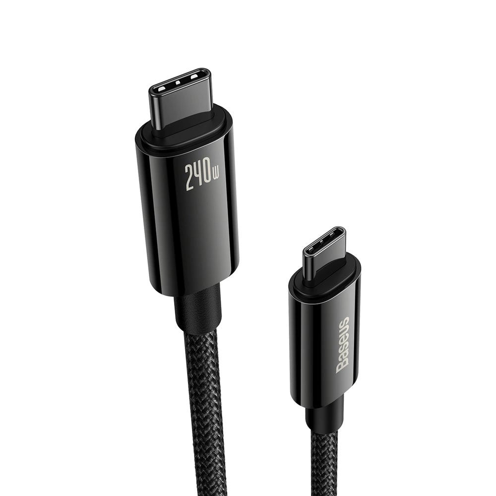 Baseus Wolfram Gold CAWJ040201 USB-C-Kabel (480 Mbit/s, 240 W, 3 m, Schwarz)