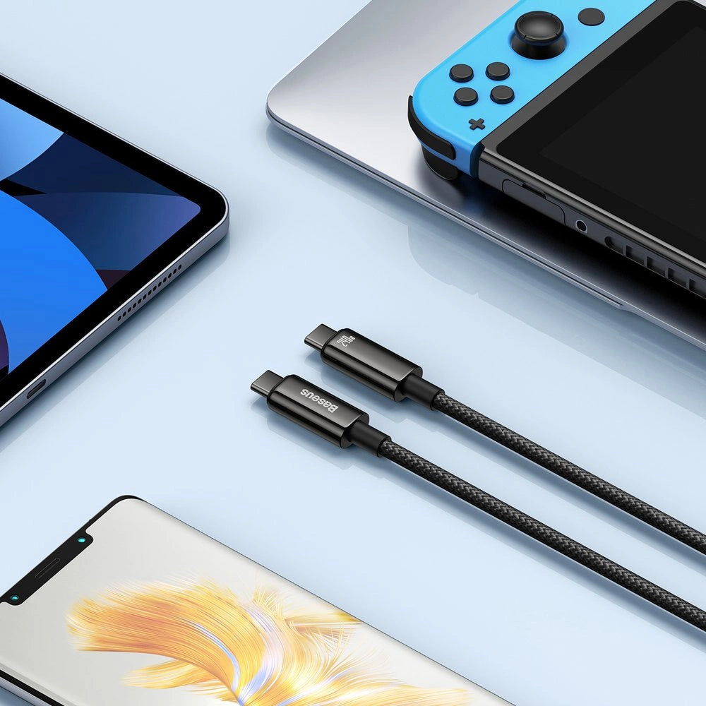 Baseus Wolfram Gold CAWJ040201 USB-C-Kabel (480 Mbit/s, 240 W, 3 m, Schwarz)