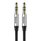 Baseus Yiven M30 Stereo-Audiokabel AUX 3,5 mm Mini-Klinkenstecker 1,5 m silber-schwarz (CAM30-CS1)