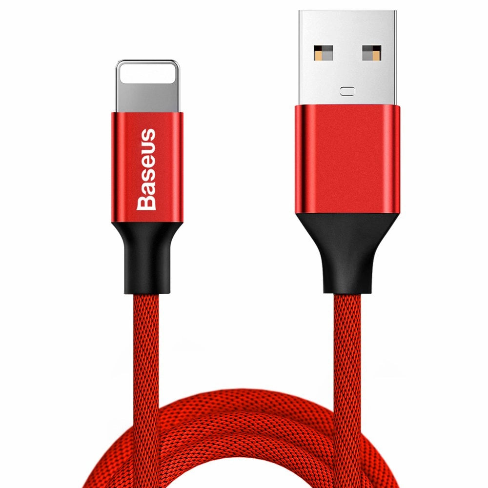 Baseus Yiven Stoff-geflochtenes Kabel USB / Lightning 1,8M rot (CALYW-A09)