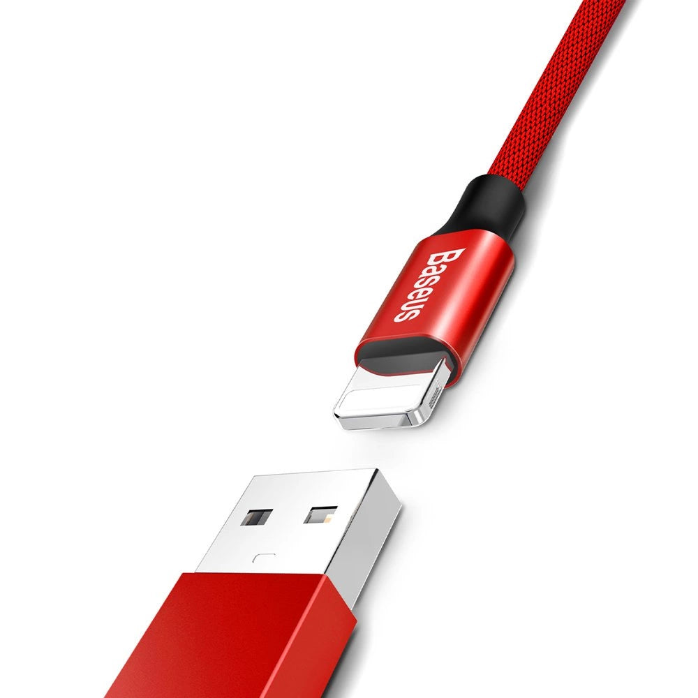 Baseus Yiven Stoff-geflochtenes Kabel USB / Lightning 1,8M rot (CALYW-A09)