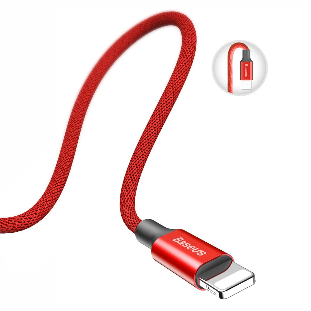 Baseus Yiven Stoff-geflochtenes Kabel USB / Lightning 1,8M rot (CALYW-A09)