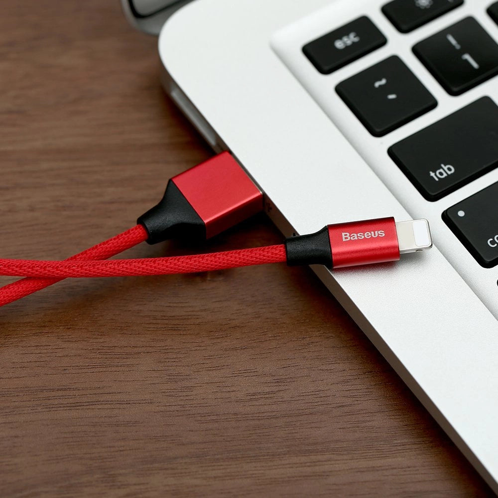 Baseus Yiven Stoff-geflochtenes Kabel USB / Lightning 1,8M rot (CALYW-A09)