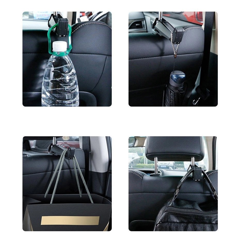 Baseus backseat vehicle phone holder hook Auto Rücksitz Kopfstütze Tablet Smartphone Halterung 4.0''-6.5'' schwarz (SUHZ-A01)