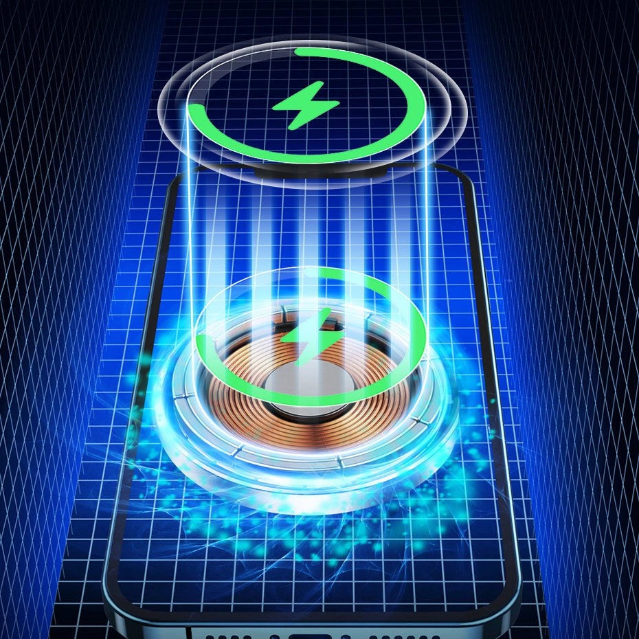 Baseus magnetischer Autotelefonhalter kabelloses Qi-Ladegerät 15 W (MagSafe kompatibel für iPhone) schwarz (WXJN-01)