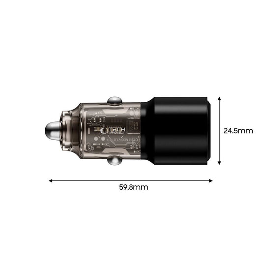 CC03 2-Port PD100W Autoladegerät - schwarz