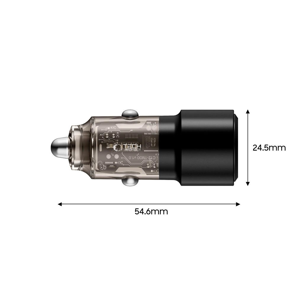 CC03 2-Port PD75W Autoladegerät - schwarz